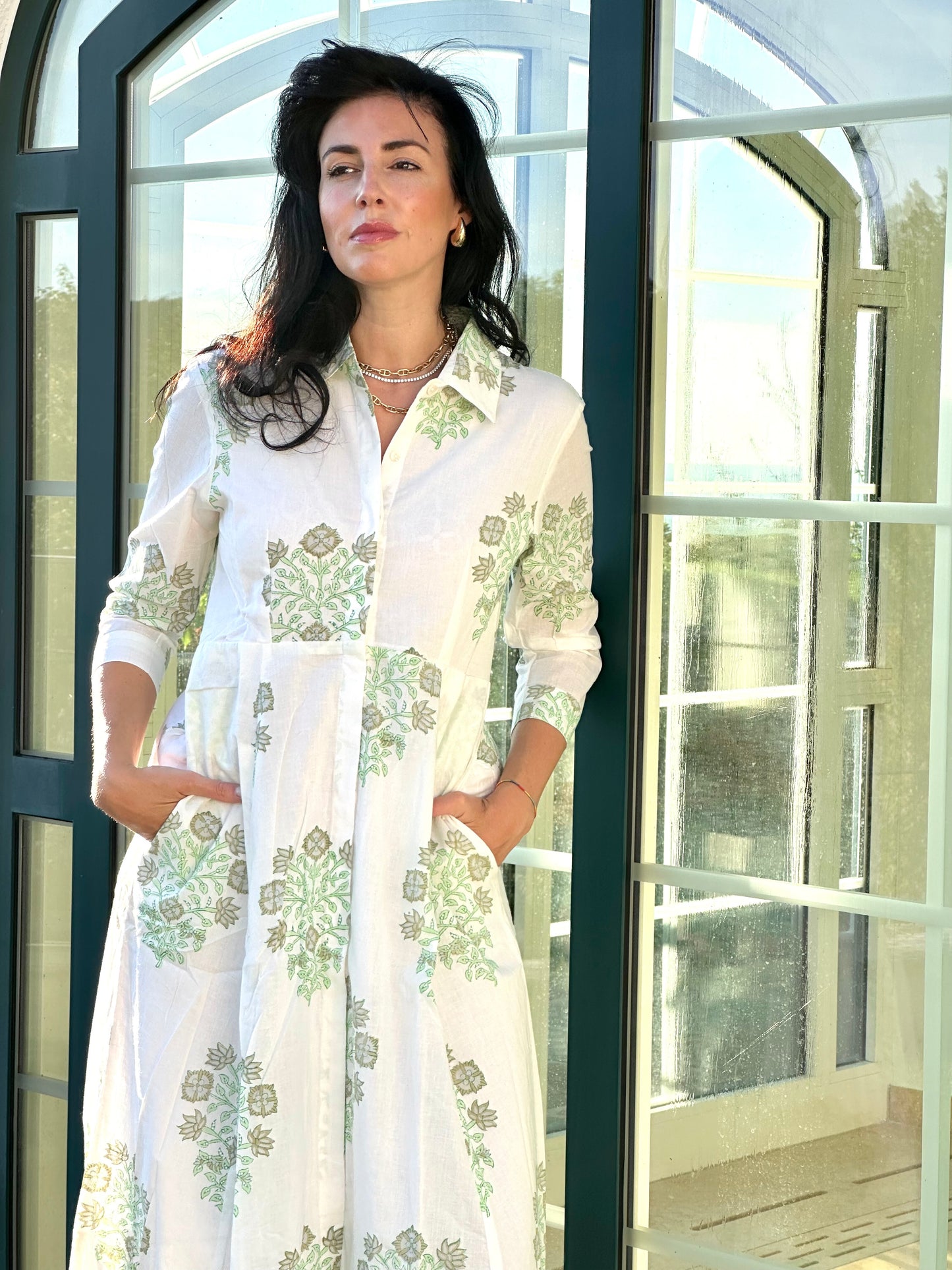 Hemdblusenkleid Gladiolen