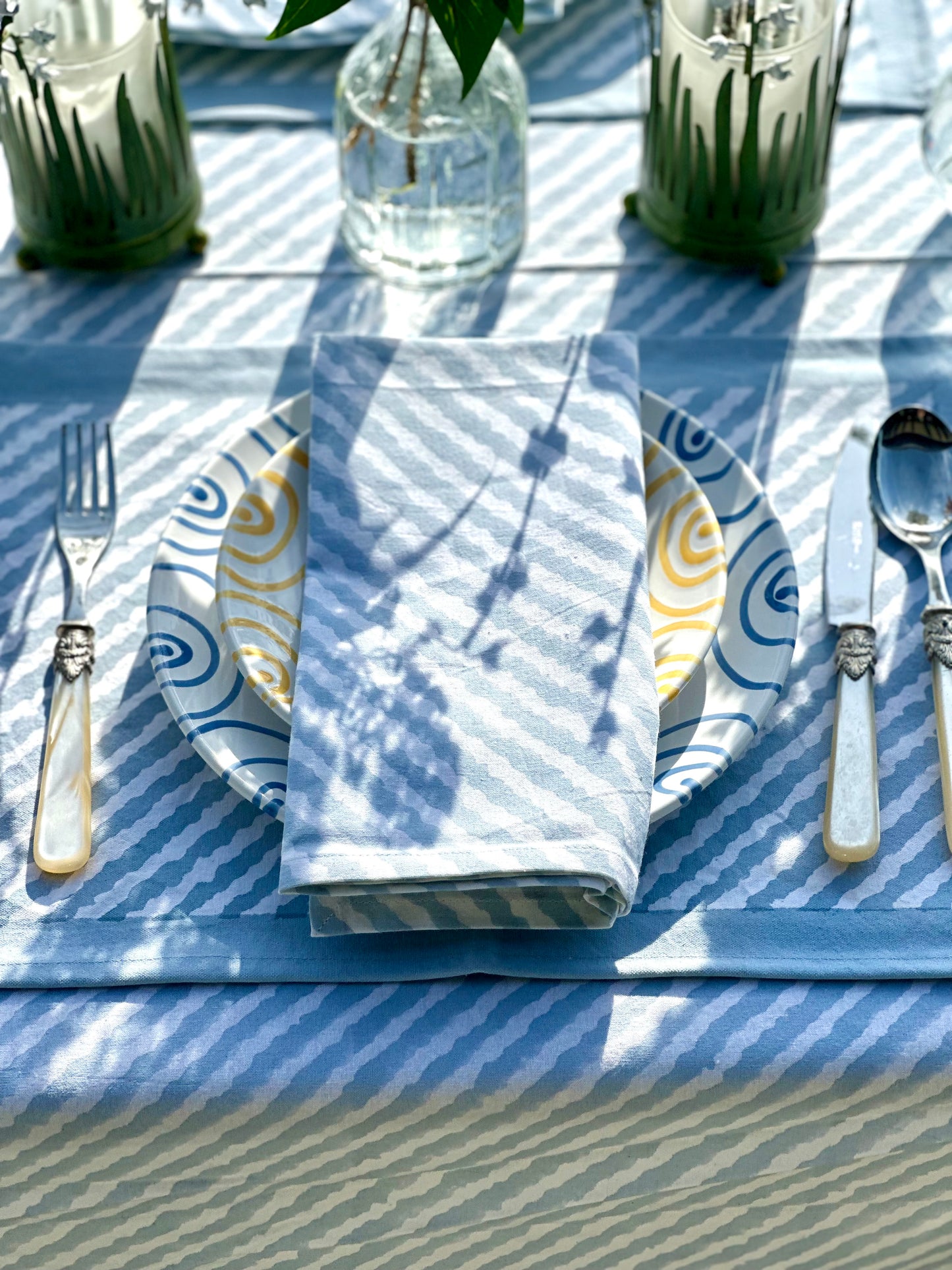 Himmelslinien Tischsets - 6 Sets mit Servietten