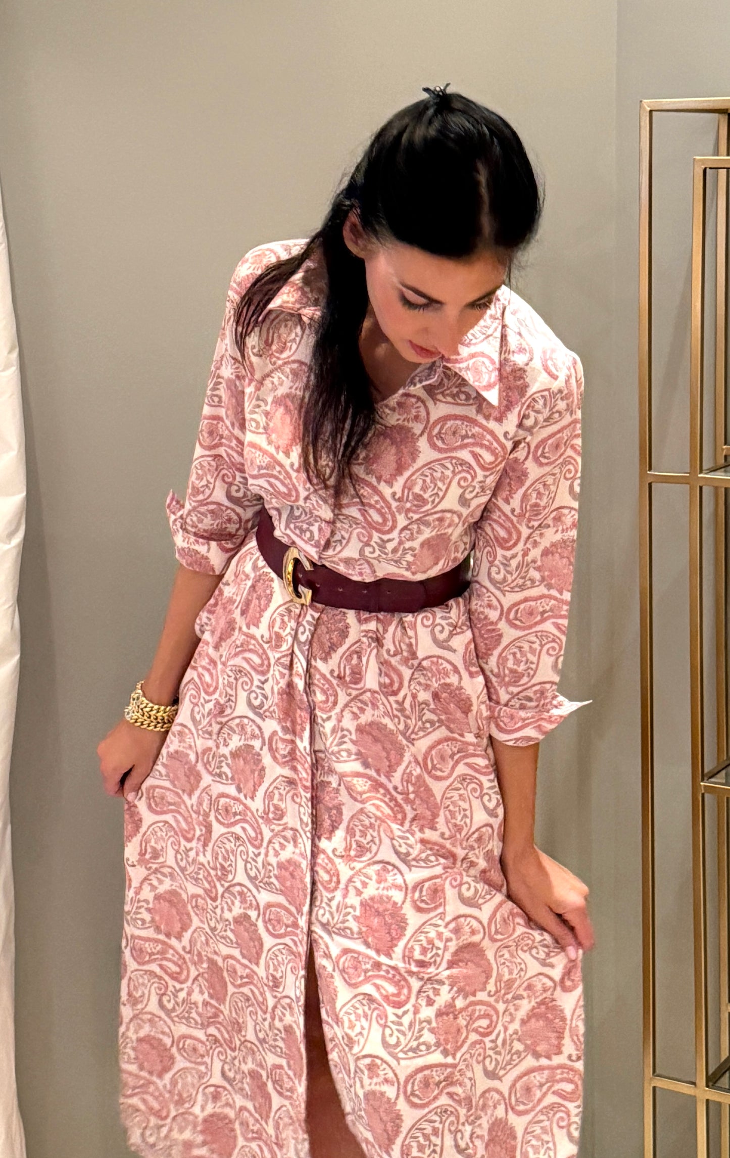 Hemdblusenkleid Paisley rose