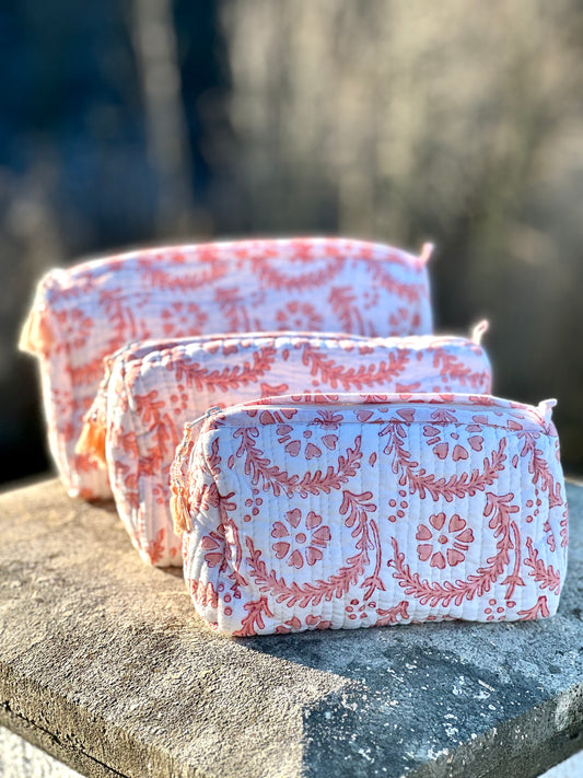 Beauty Bags - 3er Set Ornamente orange