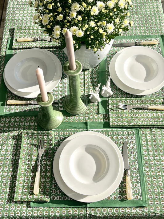 Butterblumen grün Tischdecke