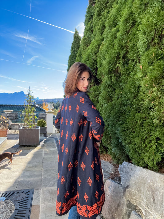 Gehrock THERESIA dunkelblau-orange