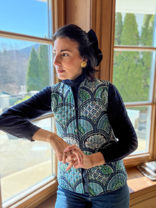 Weste AURELIA - grün blau