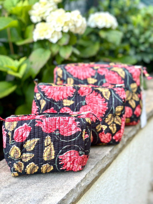 Geranienblühen Beauty Bags - 3er Set