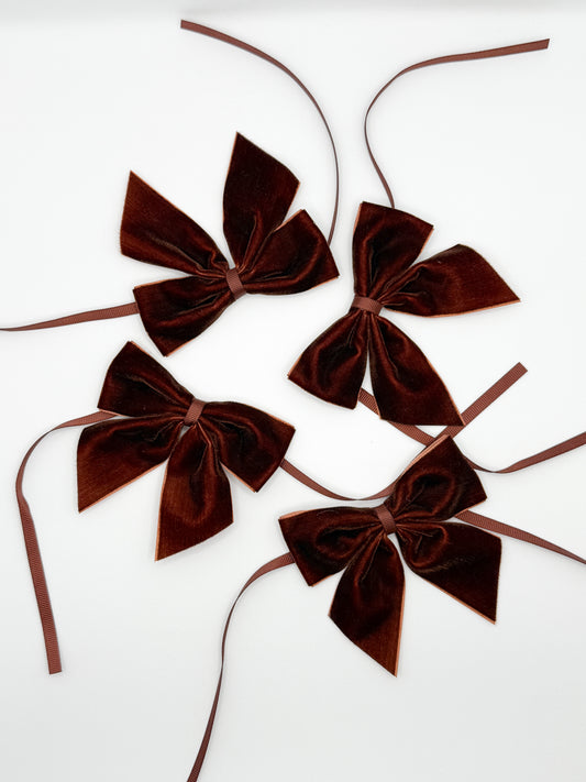 Serviettenschleifen braun 4er Set