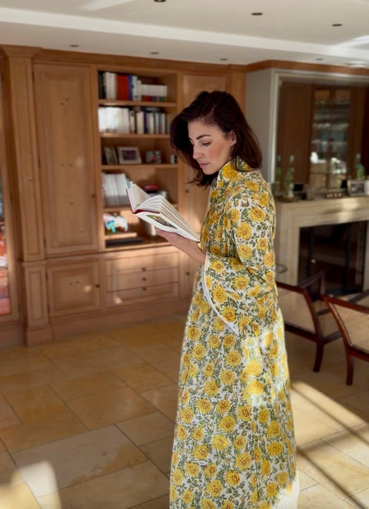 Pyjama Blütenliebe gelb