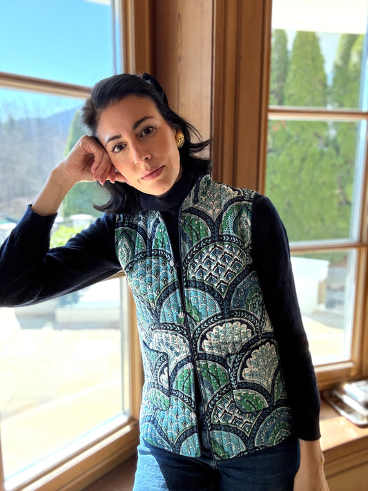 Weste AURELIA - grün blau