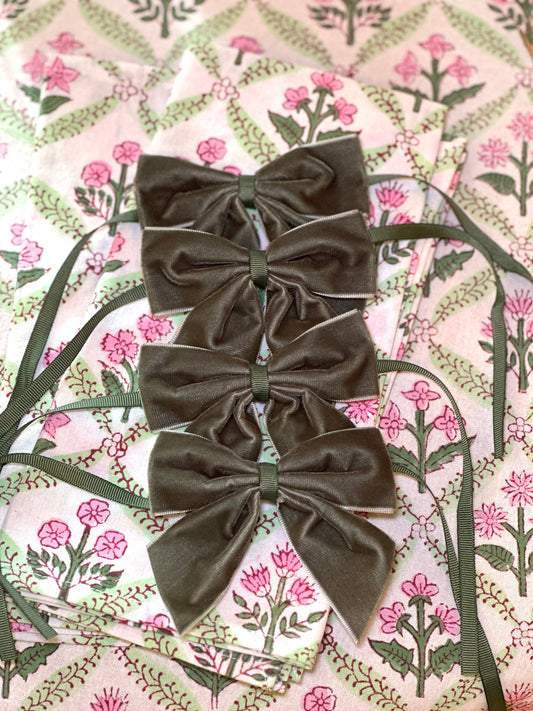 Serviettenschleifen grün 4er Set