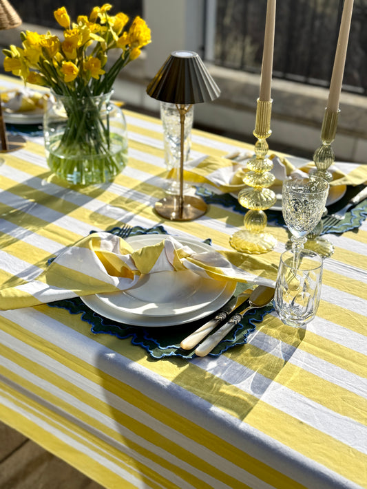 Yellow Stripe Tischdecke