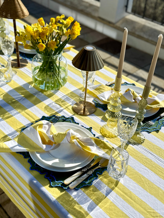 Yellow Stripe Tischdecke