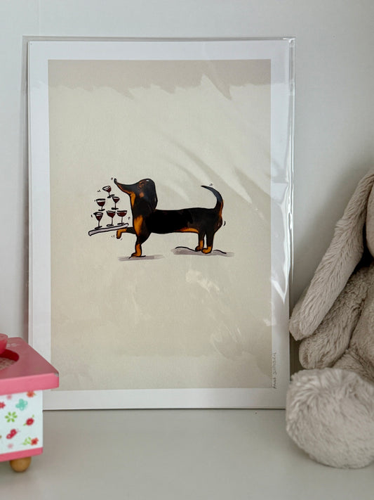 Druck Anna von Schönborn "Dackel"