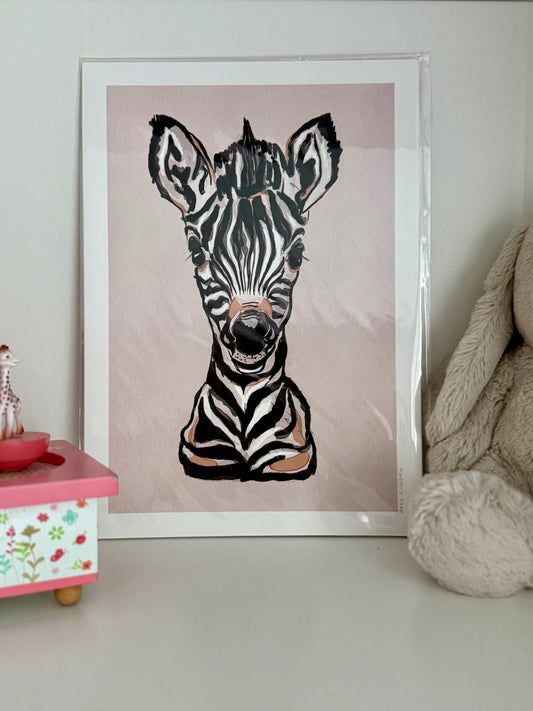 Druck Anna von Schönborn "Zebra" rosa