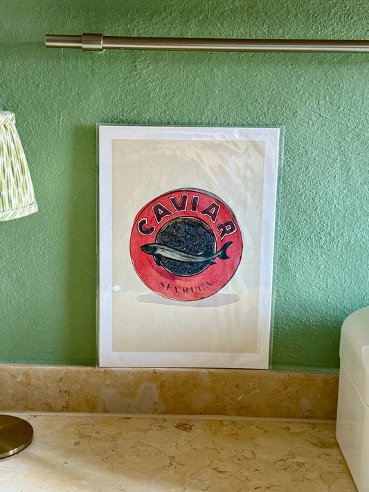 Druck Anna von Schönborn "Kaviar" rot