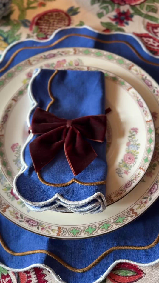 Serviettenschleifen braun 4er Set