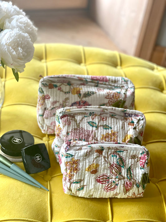 Gartenblühen weiß Beauty Bags - 3er Set