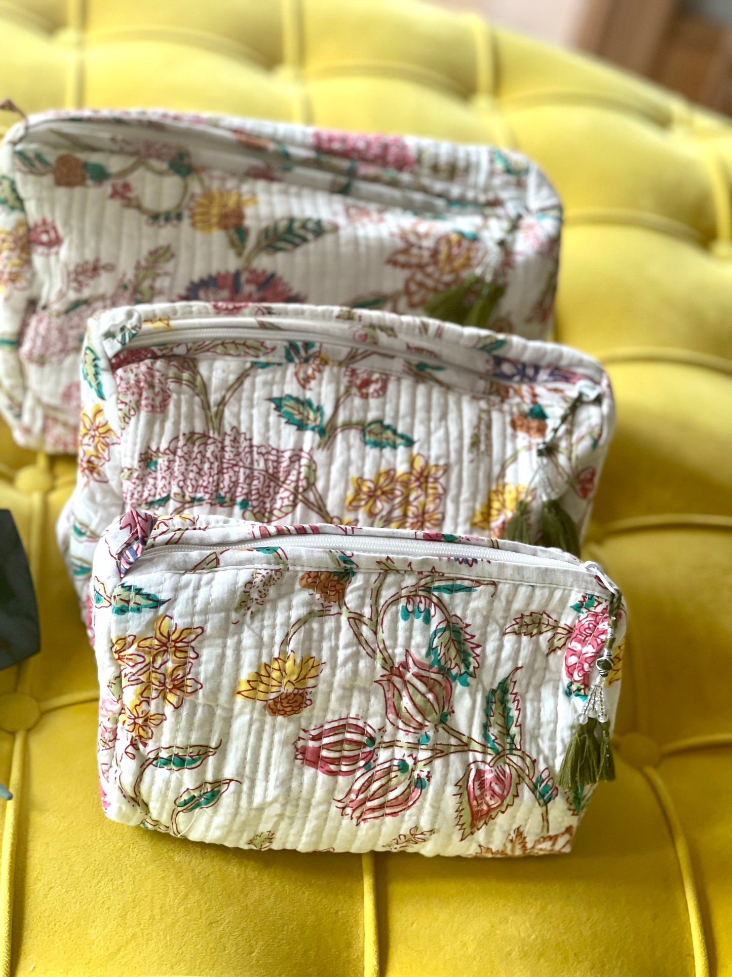 Gartenblühen weiß Beauty Bags - 3er Set